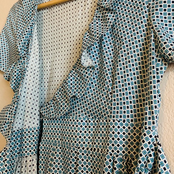 J. Crew Wrap Dress Mid Length 100% Silk- So lovely, lightweight, and feminine. - Picture 9 of 14